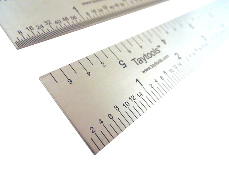 Taytools 6 Inch Rigid Machinist Rule Ruler Hardened Spring Steel 4R Graduations in 1/8, 1/16, 1/32 and 1/64 Inches MRSAE - Image 3